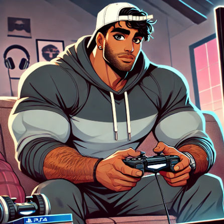 Cartoon gamer avatar
