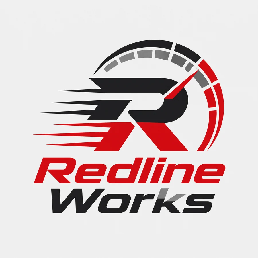Redline Works logo concept